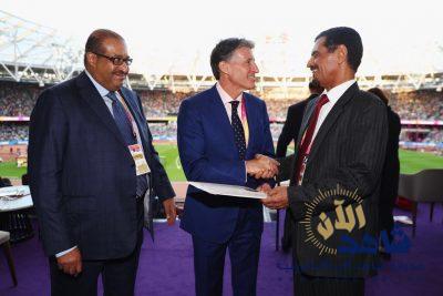 رئيس الاتحاد الدولي لالعاب القوى يكرم الزايدي