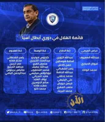 عاجل ورسميا .. ماتياس بريتوس في قائمة ‫الهلال‬ الآسيوية والحبسي خارج القائمة ..