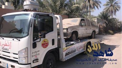 المؤسسة العامة للري ترفع السيارات والهياكل التالفة من القطاع الزراعي