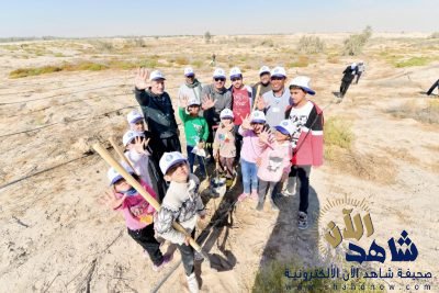 ضمن مبادرة وزارة البيئة والمياه والزراعة الأهالي يغرسون 300 شجرة بغابة جواثا