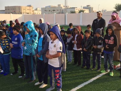 ثانوية الحرمين و إبتدائية ابن النفيس يؤدون صلاة الاستسقاء