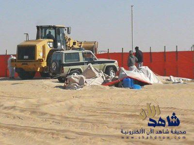 إزالة مخيمات نصبت داخل حرم مطار الملك فهد بالدمام