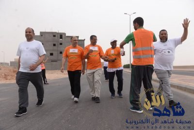 بلدي الاحساء يشارك في تنظيم سباق المشي الثالث بنادي الروضة بمدينة الجشة