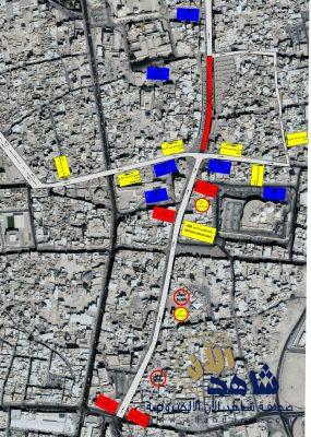 أمانة الاحساء ..إغلاق ” جزئي ”  لطريق الملك عبدالعزيز  في وسط الهفوف لتنفيذ اعمال خدمية