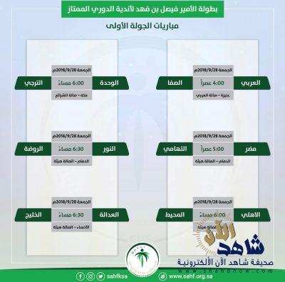 ست مباريات في انطلاقة منافسات الدوري السعودي الممتاز لكرة اليد