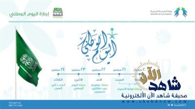 توضيح مهم من الخدمة المدنية حول إجازة اليوم الوطني