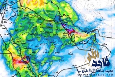 توقعات طقس الأحد.. أمطار رعدية مصحوبة برياح نشطة على معظم المناطق