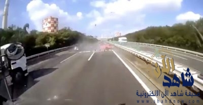 فيديو حادث خطير وقع على طريق سريع قرب العاصمة اليابانية