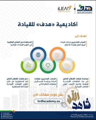 أكاديمية “هدف” للقيادة تنفذ برنامج تدريبي عن بُعد باللغتين العربية والإنجليزية لـ 87 متدرب ومتدربة