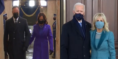 25 الف من عناصر الحرس الوطني يزفون “بايدن” ونائبته  ” هاريس” إلى البيت الأبيض مشيا على الاقدام خلف الحواجز الاسمنتية