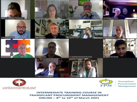 اختتام الندوة الافتراضية العالمية الثانية لتدريب الكوادر الطبية المعنية ببرامج التبرع بالأعضاء وزراعتها