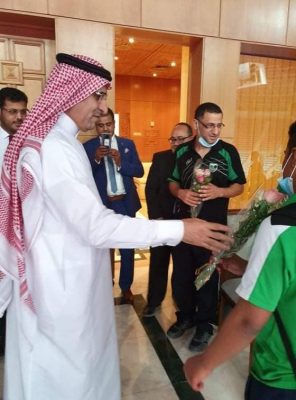 السفير السعودي في تونس يزور بعثة منتخب كرة الطاولة