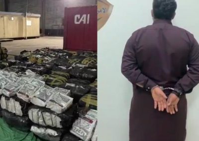 ضبط وافدين حاولا تهريب 107 آلاف علبة سجائر داخل صهريج شاحنة تابعة لمواطن