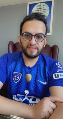 د.يحيى القحطاني بشعار الهلال 