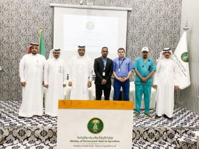 البهئة الزراعة بحفر الباطن يشخص الامراض المشتركة بين “الانسان والحيوان” في محاضر