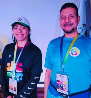 المهندس زارع يهنى  لاعبة الايكيدو ديانا الحداد لاختيارها سفيره في المهرجان العالمي للشباب (UTS)