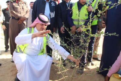 آل حامد” يدشن مبادرة استزراع الاشجار بمنتزه يلا.