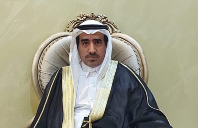 فهد بن بنيه   شيخا لذوي مفرج من قبيلة الاحامدة من حرب