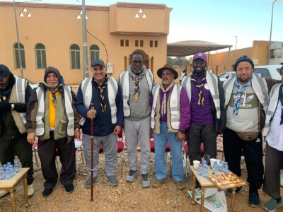 وفد مكتب رواد الكشافة والمرشدات بمكة يشاركون في رحلة المشي الحرة بجلاجل