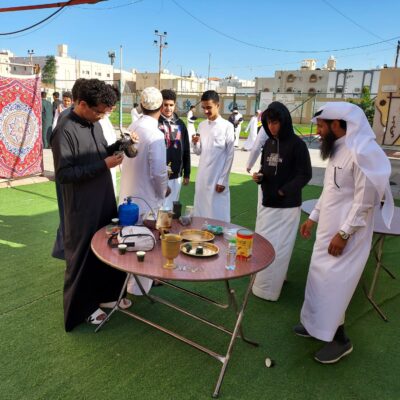 مدرسة أبي أيوب الأنصار الثانوية بمكة تطلق ركن القهوة العربية