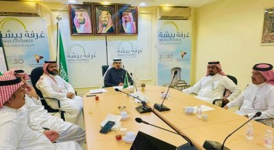 رئيس غرفة بيشة يلتقي رئيسي وأعضاء لجنتي المقاولات والسياحية