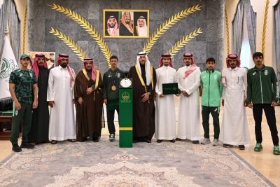 الأمير سعود بن نهار يكرّم فرسان المحافظة الفائزين بميداليات الألعاب الآسيوية للشباب بالبحرين