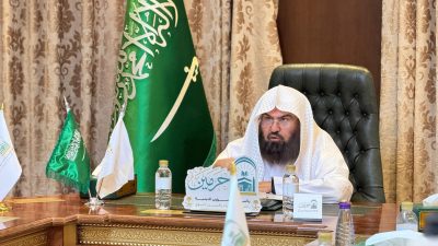 السديس بحث تطوير الأداء المؤسسي والبرامج الدينية بالمسجد النبوي