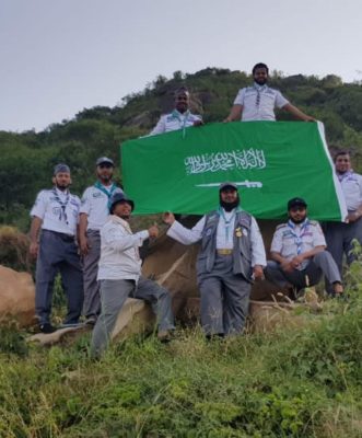 رواد الكشافة في صبيا يحتفلون باليوم الوطني بروح الولاء والانتماء