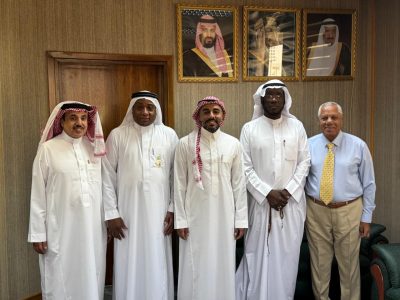 (برناوي)  يبحث مع ( باسنبل)  سبل تعزيز التعاون الإعلامي مع اتحادي ألعاب القوى العربي والسعودي