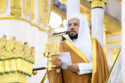 جانب من صلاة الاستسقاء اليوم في المسجد النبوي وملخص الخطبة