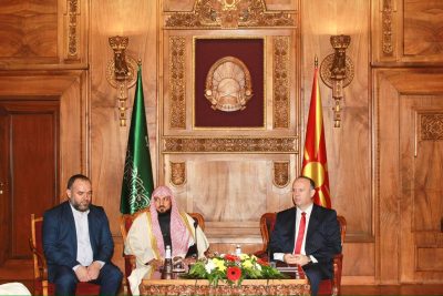 رئيس البرلمان المقدوني يستقبل إمام المسجد الحرام الدكتور المعيقلي