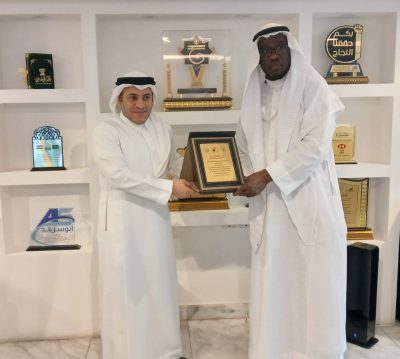 برناوي نقل لمجموعة أبو سرهد القابضة شكر المسؤولين بالاتحاد العربي لرواد الكشافة