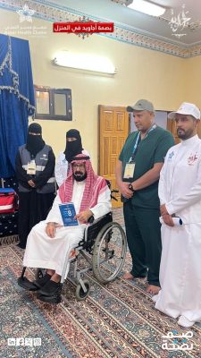 شاعر العرضة الجنوبيّة بن ثايب يحظى بزيارة بصمة أجاويد وحملة صم بصحة