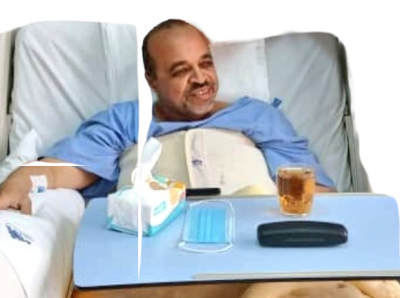  أحمد السعيد يروي حكايته من سرير الشفاء :  الدعاء  يلين الوجع.. أشكر كل من حاول الاتصال بي ولم يتمكن، ورفع يده إلى السماء ودعا لي بالشفاء