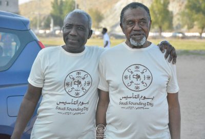 نجما كرة القدم في مكة (هوساوي)  و( عبدربه ).. حضور لافت في مناورة يوم التأسيس