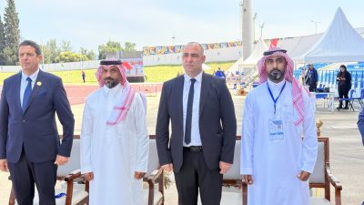 الشيخي في كلمته في الافتتاح  : يؤكد أن الرياضة توحد العرب وتكتب فصلاً جديداً من الأخوة