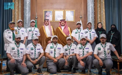 الأمير عبدالعزيز بن سعود يلتقي نائب رئيس جمعية الكشافة العربية السعودية