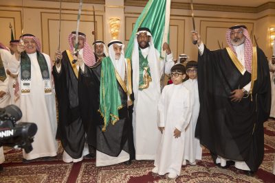 أسرة آل ملحم تحتفل باليوم الوطني السعودي الـ95 بأجواء وطنية مميزة